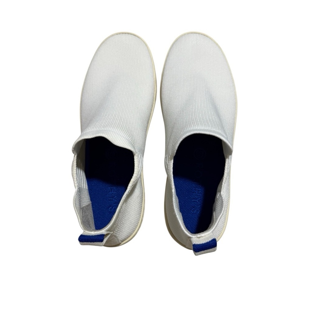 Rothy’s The Chelsea Boot Bright White Knit Fabric Pull On Sneaker Size 8 - Picture 6 of 10